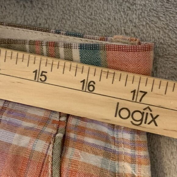 Tommy Bahama Golf Shorts Mens Size 32 Pastel Plaid Stretch Linen Blend Beach - Picture 5 of 11